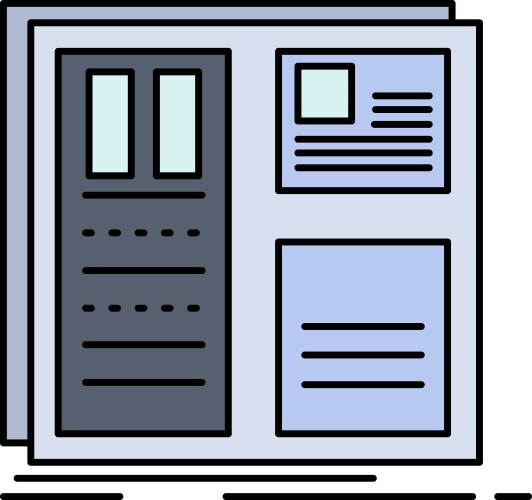 Design grid interface layout ui flat color icon vector image