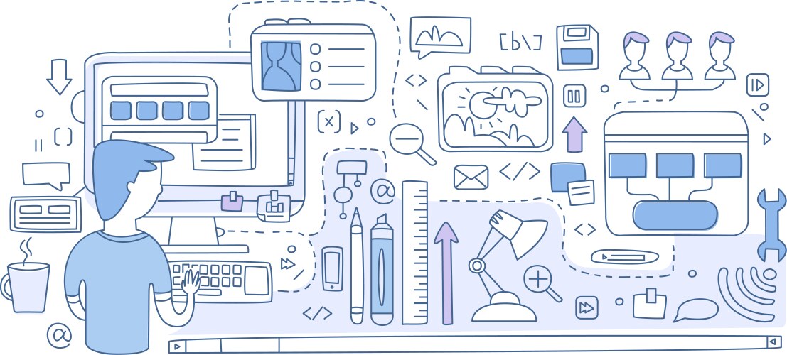 Design web graphics pen tool to create ui vector image