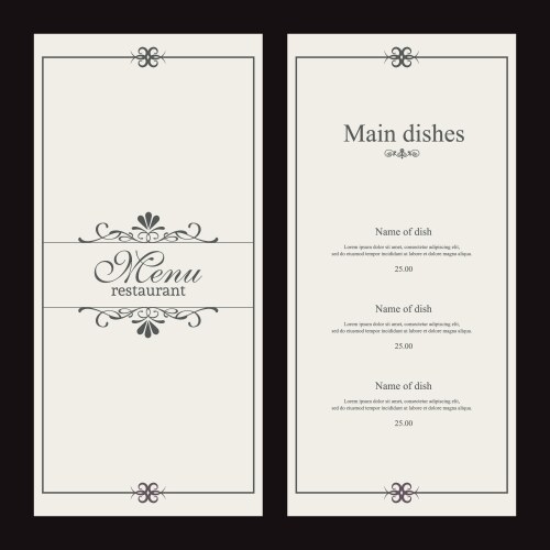 Abstract menu background with some special objects vector image