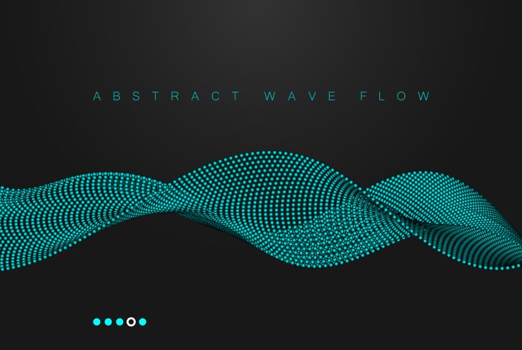 Wavy array with round particles abstract vector image