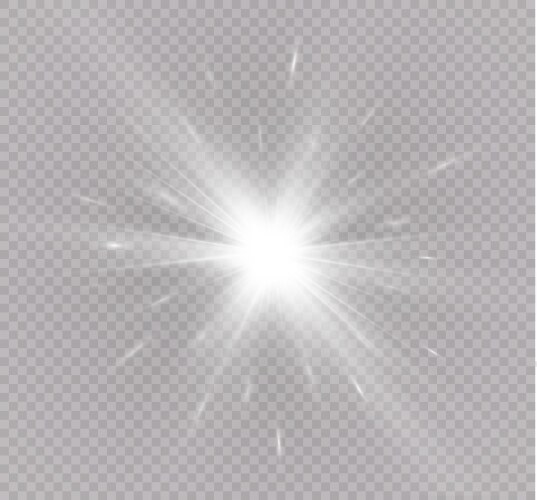 Shining star on transparent background Royalty Free Vector