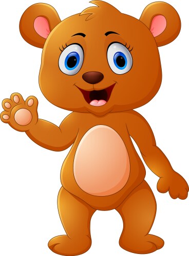 Cute baby bear cartoon Royalty Free Vector Image