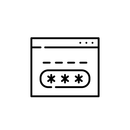 Logging into account using your web browser vector image