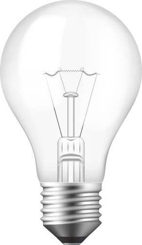 isolated realistic light bulb vector image