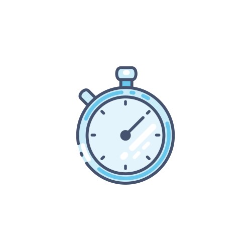 10 60 Minutes Stopwatch Icon Collection Vector Image