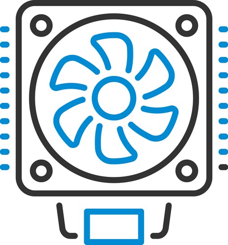 Cpu fan icon vector image