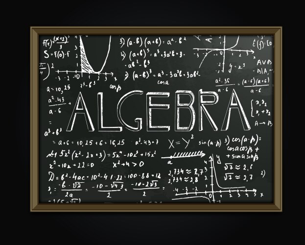 Algebra blackboard image vector image