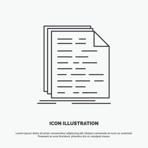 Code coding doc programming script icon line gray vektorbild