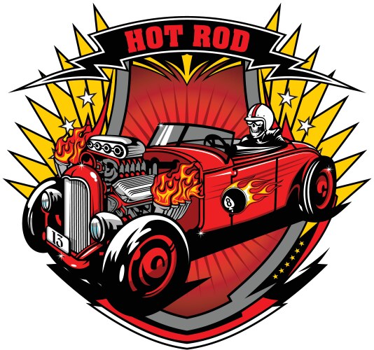 John Rod Vector Heritage rod custom Royalty Free Vector Image - VectorStock