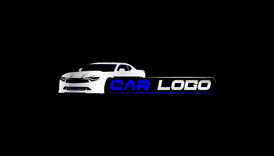 car logo with sports outline for detail vector image