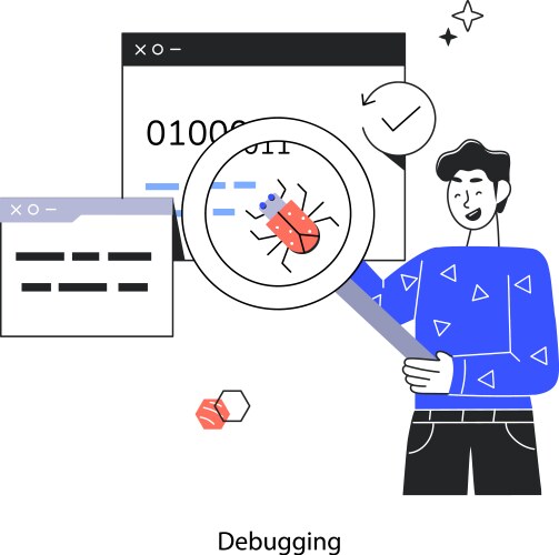 Debugging Royalty Free Vector Image - VectorStock