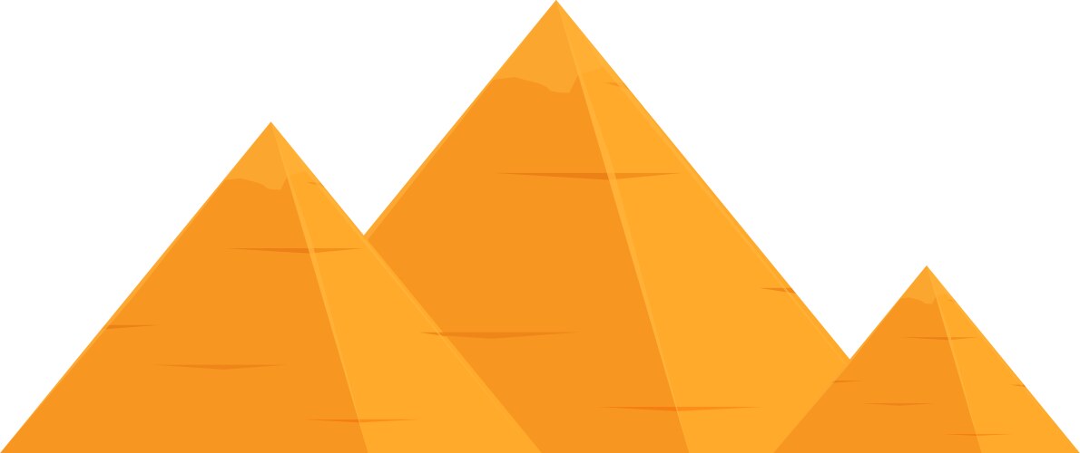 Three pyramids standing Royalty Free Vector Image