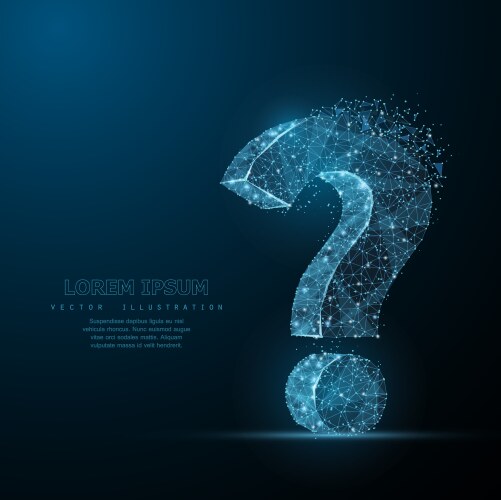 Question mark 3d abstract infographic Royalty Free Vector