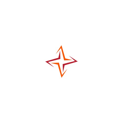 Star sphere shine logo Royalty Free Vector Image