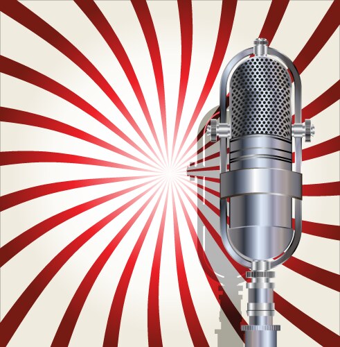 Retro vintage microphone 3 Royalty Free Vector Image