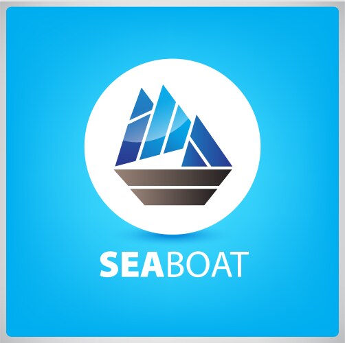 sea boat ship icon vector image