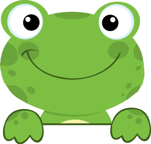 Smiling Frog Cartoon Character Vector Image