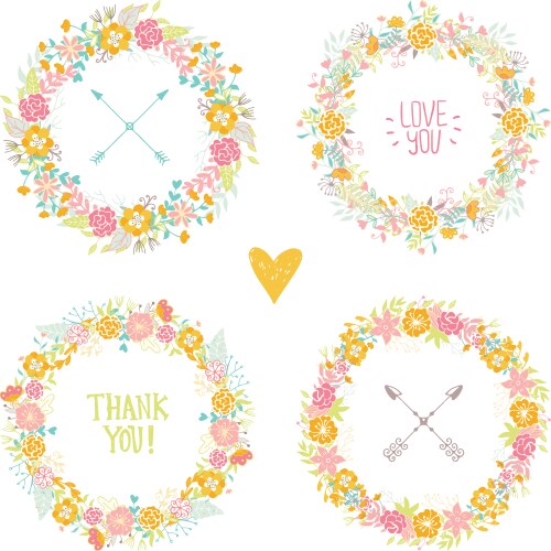 Wedding flower set Royalty Free Vector Image - VectorStock
