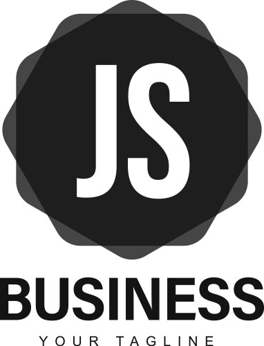 Js initial a logo design with abstract style vector image