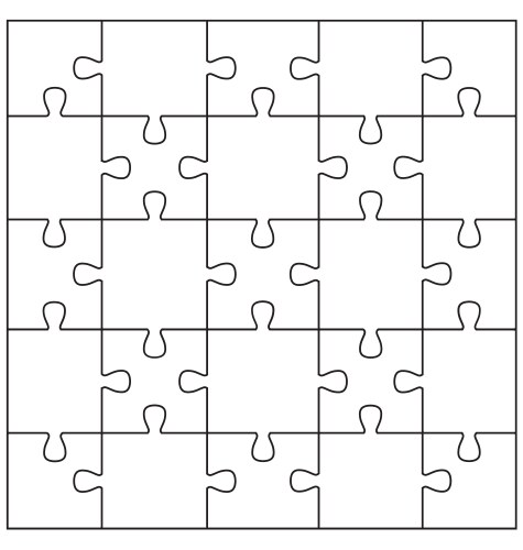 Blank jigsaw vector image