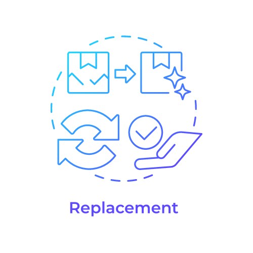 Closed-loop supply chain blue gradient concept Vector Image