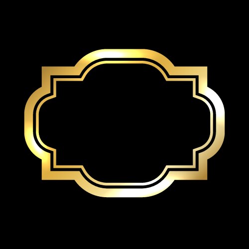 Gold frame simple style Royalty Free Vector Image