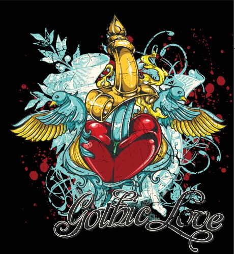 Gothic love Vector Image