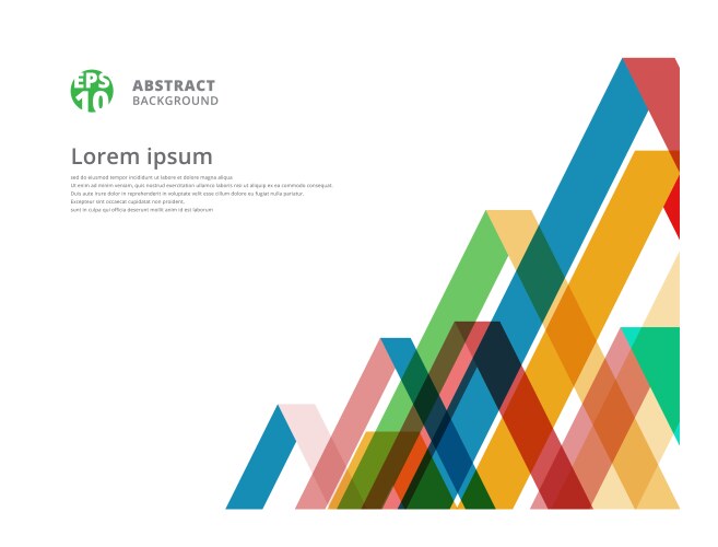 Colorful set triangle shape objects visual Vector Image