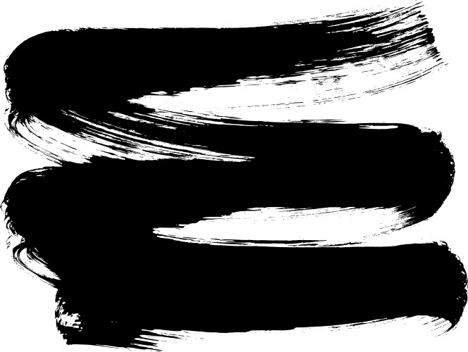 Black paint ink brush stroke Royalty Free Vector Image