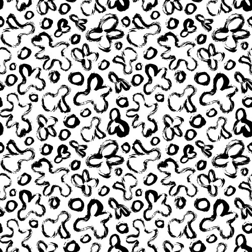 Hand drawn abstract black and white seamless Vector Image