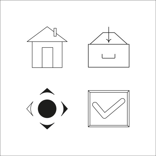 Web simple linear icon setsimple outline icons vector image