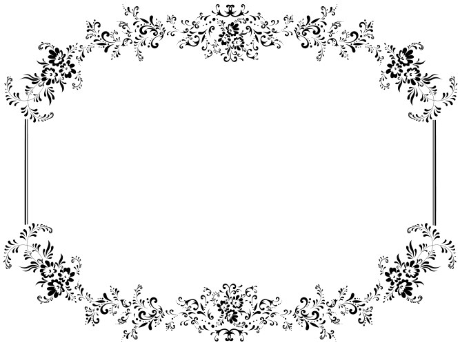 Ornate Floral Frame Royalty Free Vector Image - VectorStock