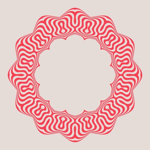 Symmetrical composition of wavy lines abstract vector image