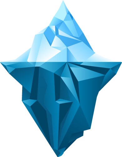 iceberg icon low poly ice mountain logo vector image