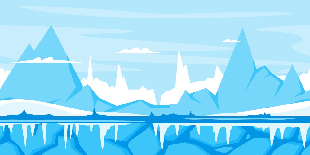 Mountain game background Royalty Free Vector Image