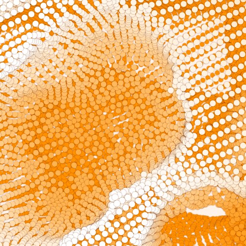 Array of paper cut circles with shadows in form vector image