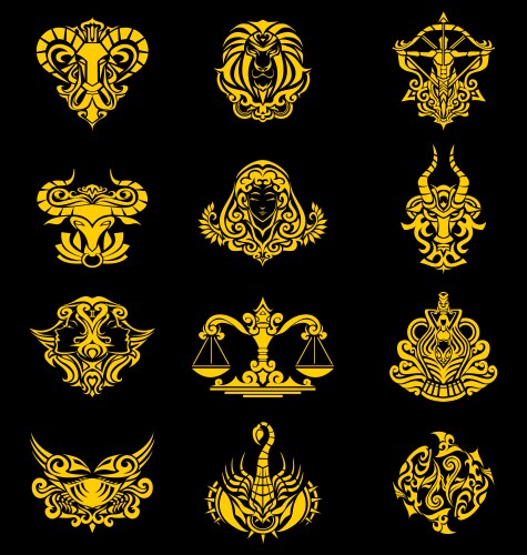 Zodiac Signs Collection Vector Image