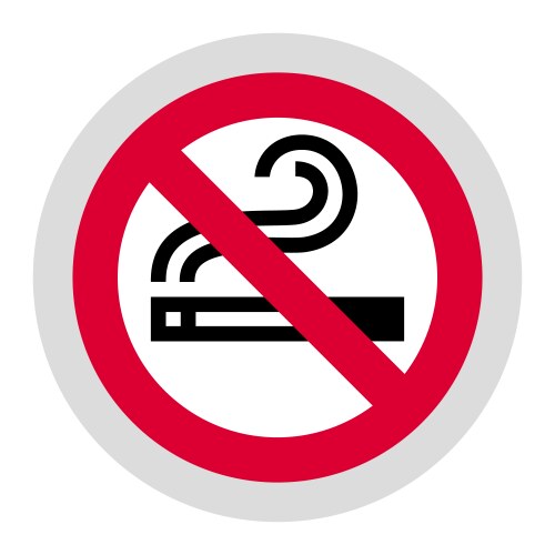 Forbidden sign modern round sticker vektorbild