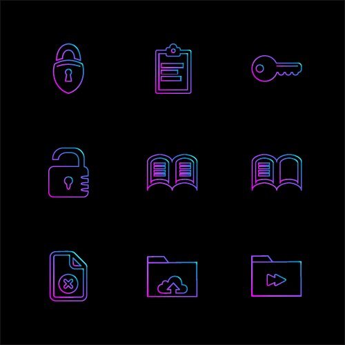 Files document clipboard write eps icons set vector image