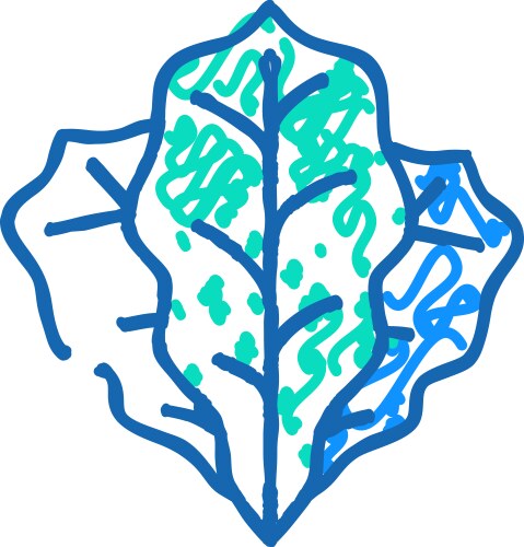 Spinach granules icon doodle Royalty Free Vector Image