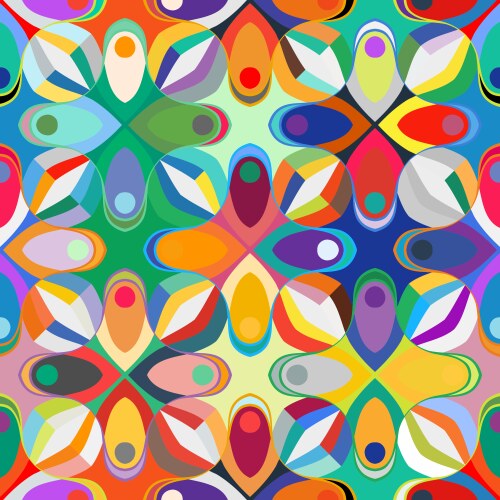 Bright rainbow petals seamless background Vector Image