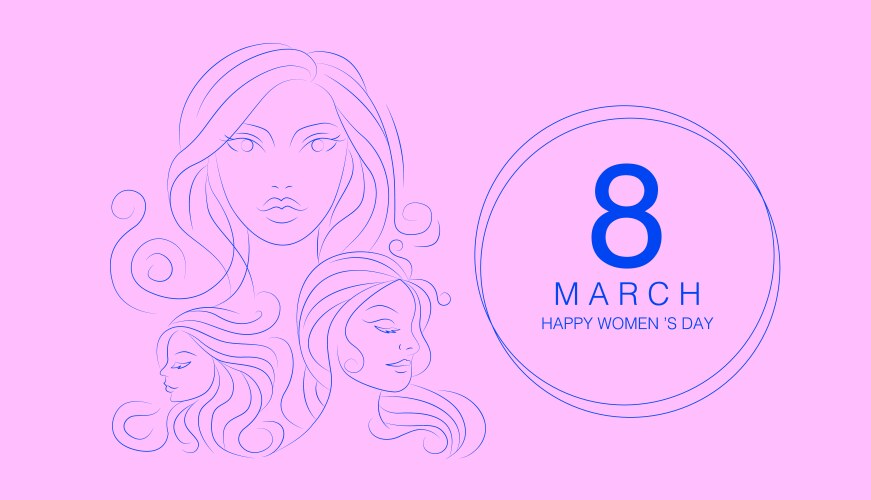 Womens day women icon logo flat design vector image