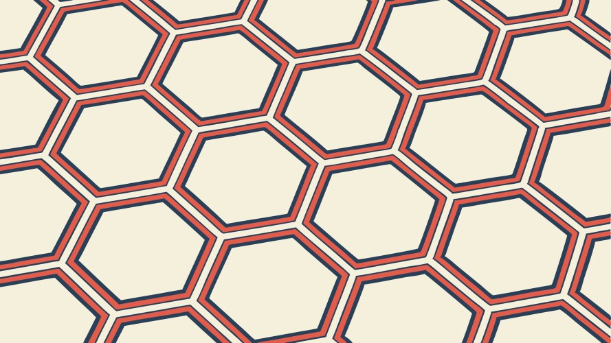 Repeating hexagonal grid pattern design vector image