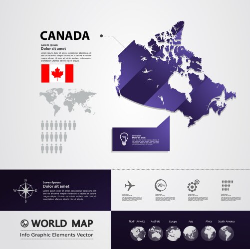 Canada map vector image