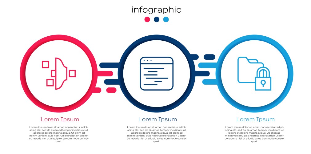 Set line filter setting software and folder vector image
