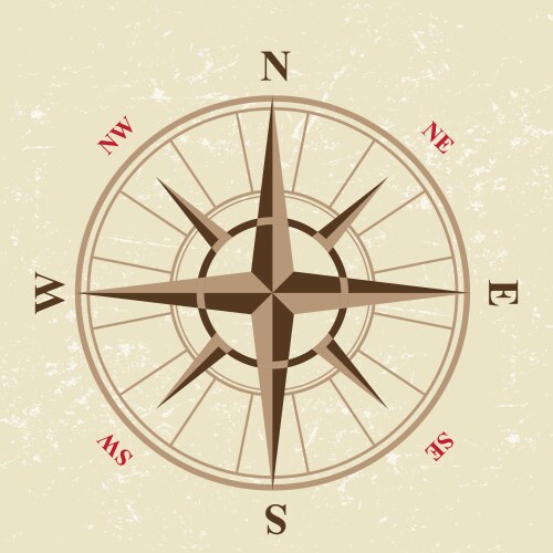 Vintage compass rose Royalty Free Vector Image