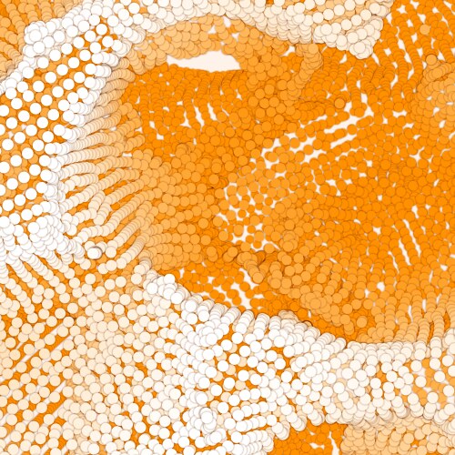 Array of paper cut circles with shadows in form vector image