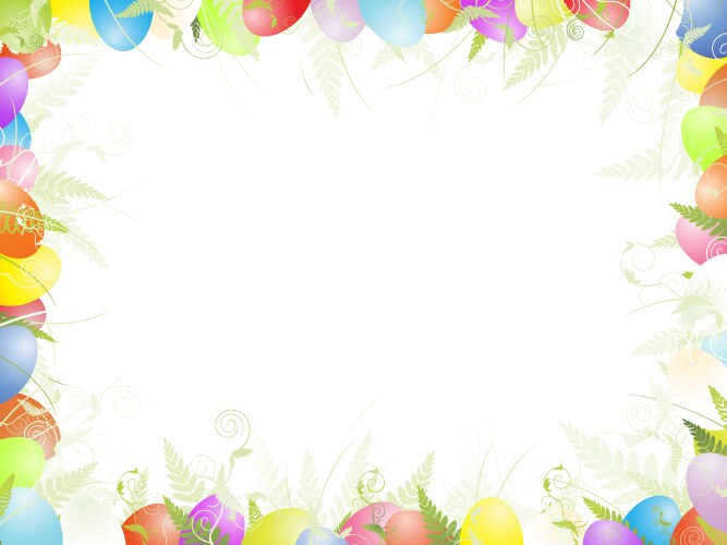 Easter Frame Vector Floral frame Royalty Free Vector Image - VectorStock