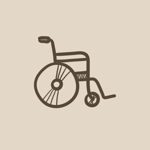 Wheelchair sketch icon Vector Image