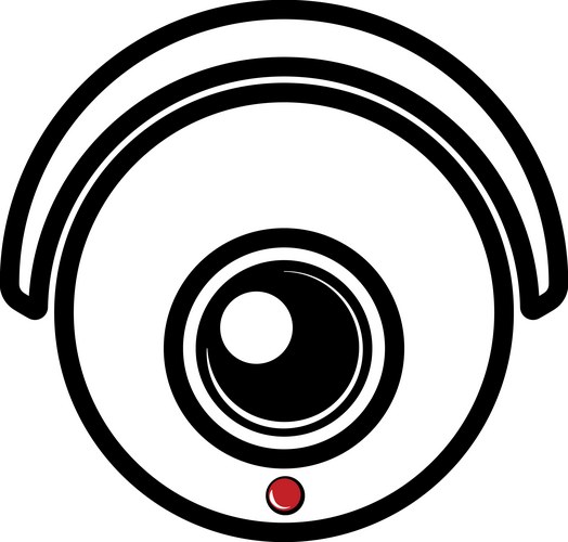 Security camera dome icon in flat style for apps – Royalty-Free Vector ...